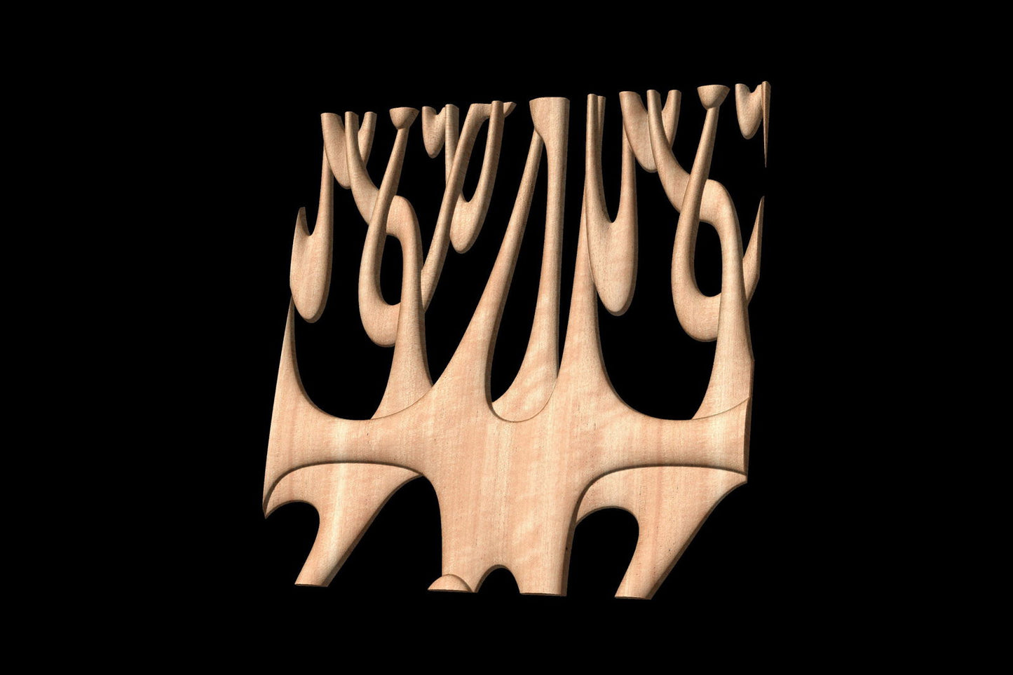 NOOR3_99 Decorative abstract 3D relief op-art sculpture model for CNC machining - Bonitum CNC Model Studio