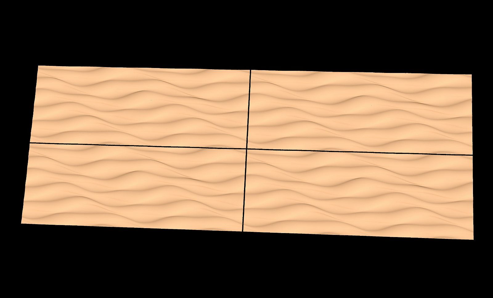 Organic tile-able 3D model for CNC "Recurring Dunes 1" 36" x 96" STL - Bonitum CNC Model Studio