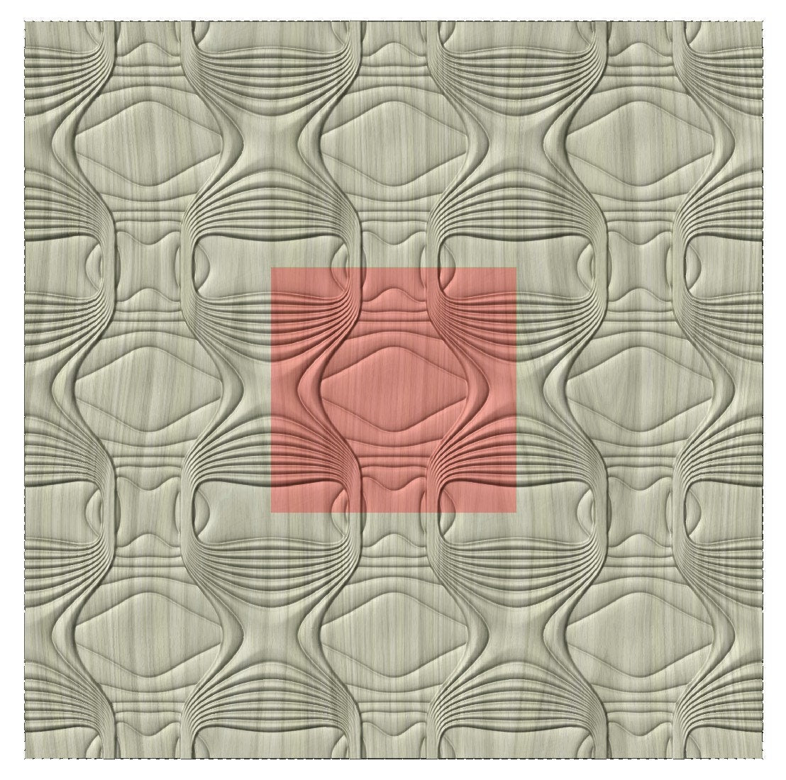 SBART-45-1 Tile-able wall panel 3D model for CNC machining with software Vectric Aspire, Cut3D, ArtCAM - Bonitum CNC Model Studio