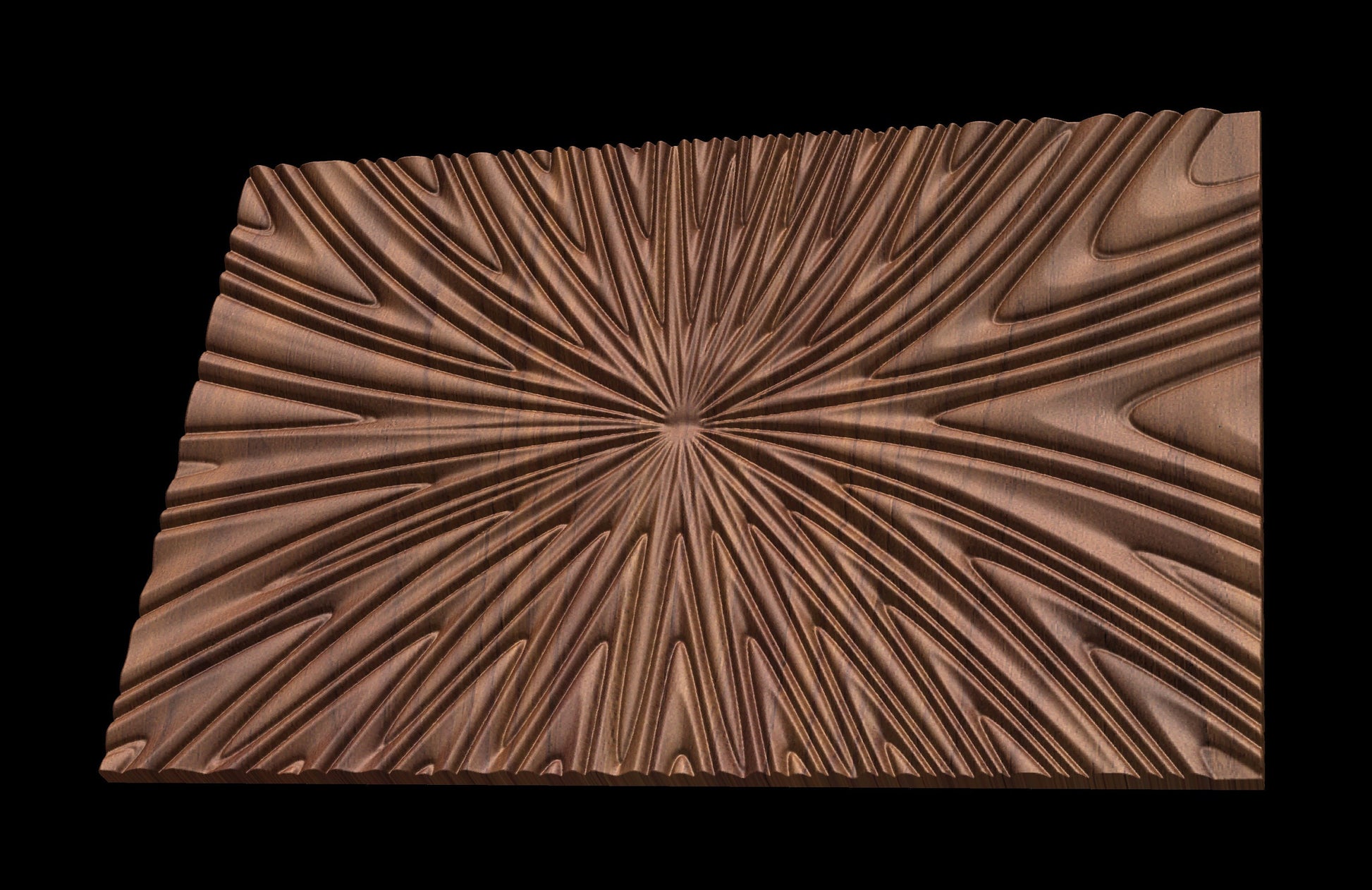 SBARTDEZ211 Wavy pattern 3D model for CNC machining with software Vectric Aspire, Cut3D, ArtCAM - Bonitum CNC Model Studio