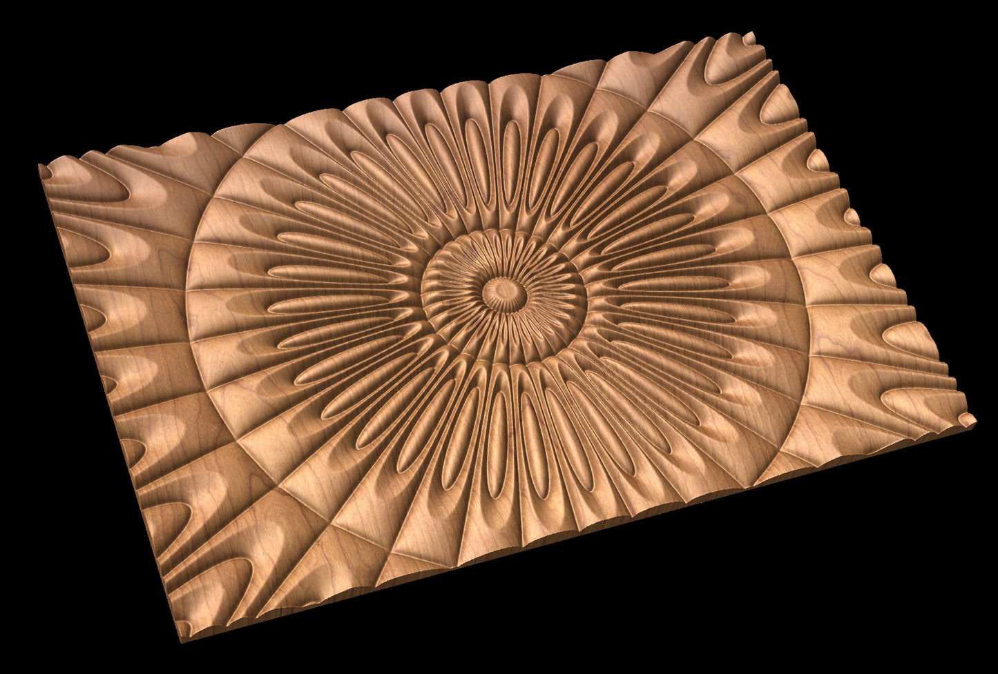 SBARTDEZ177 Wavy pattern 3D model for CNC machining with software Vectric Aspire, Cut3D, ArtCAM - Bonitum CNC Model Studio