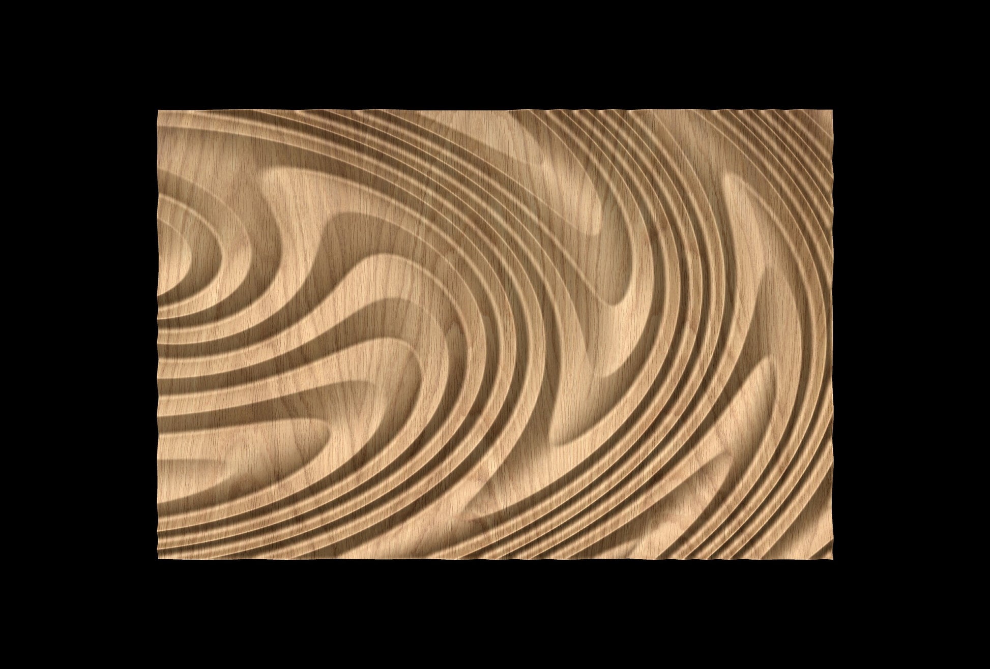 SBART104 Wavy pattern 3D model for CNC machining - Bonitum CNC Model Studio