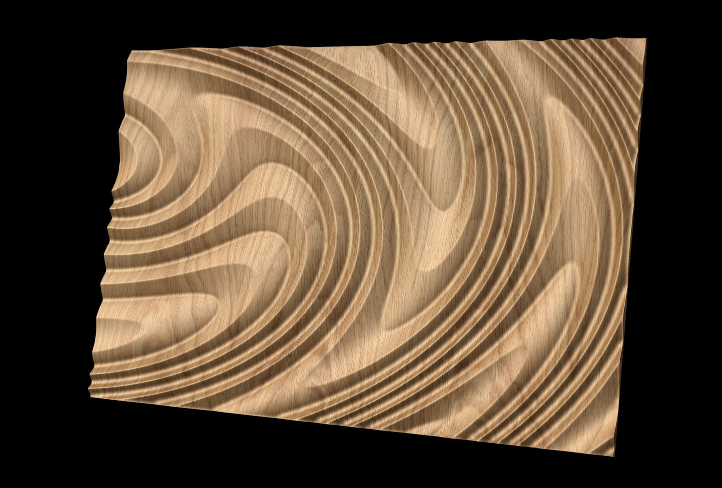 SBART104 Wavy pattern 3D model for CNC machining - Bonitum CNC Model Studio