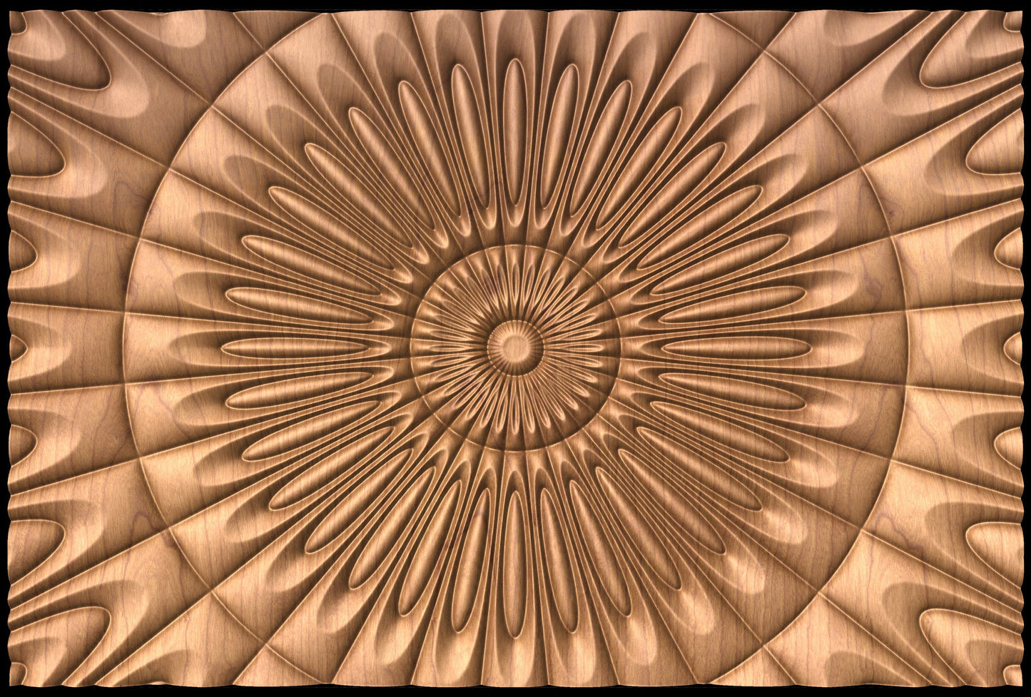 SBARTDEZ177 Wavy pattern 3D model for CNC machining with software Vectric Aspire, Cut3D, ArtCAM - Bonitum CNC Model Studio