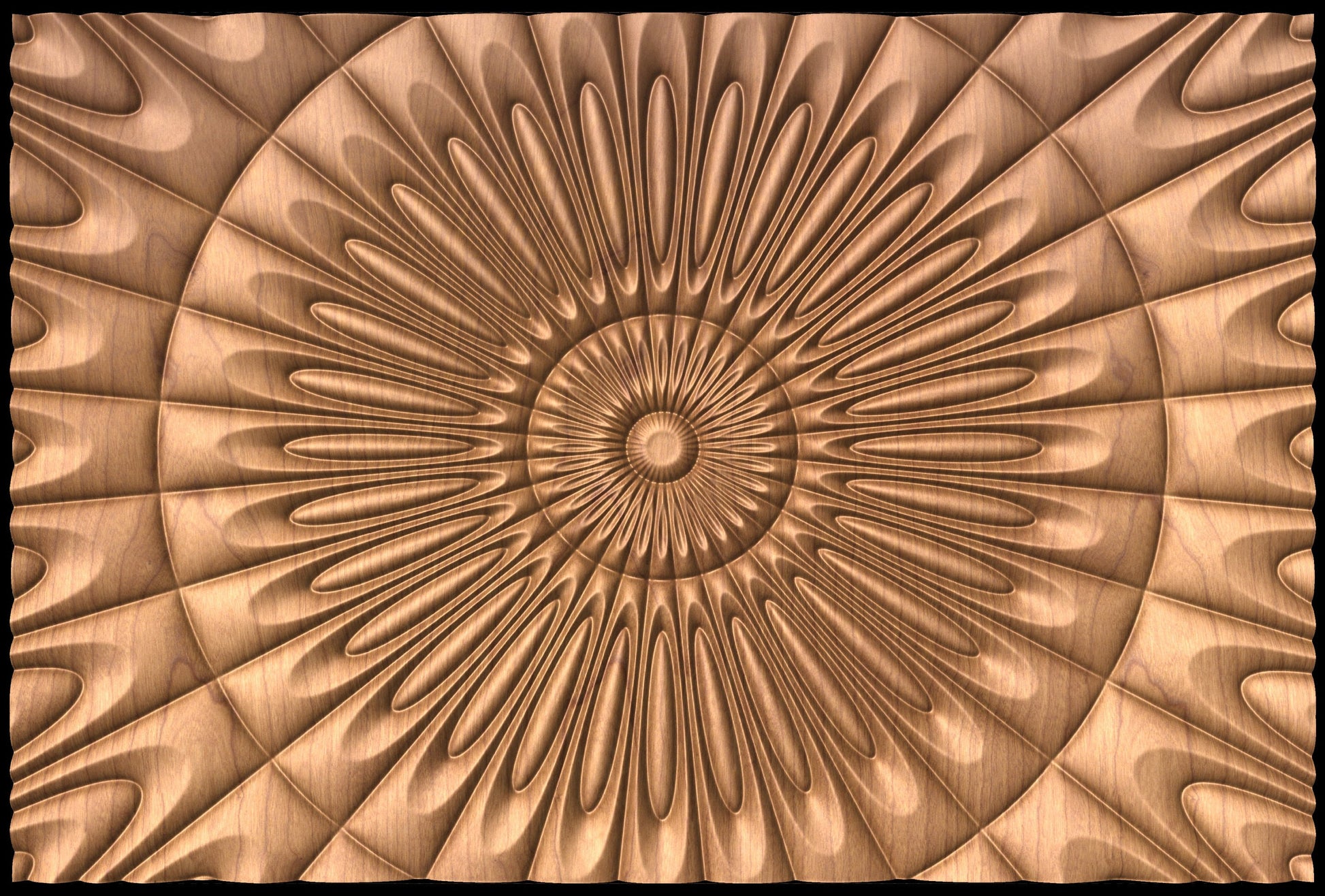 SBARTDEZ177 Wavy pattern 3D model for CNC machining with software Vectric Aspire, Cut3D, ArtCAM - Bonitum CNC Model Studio