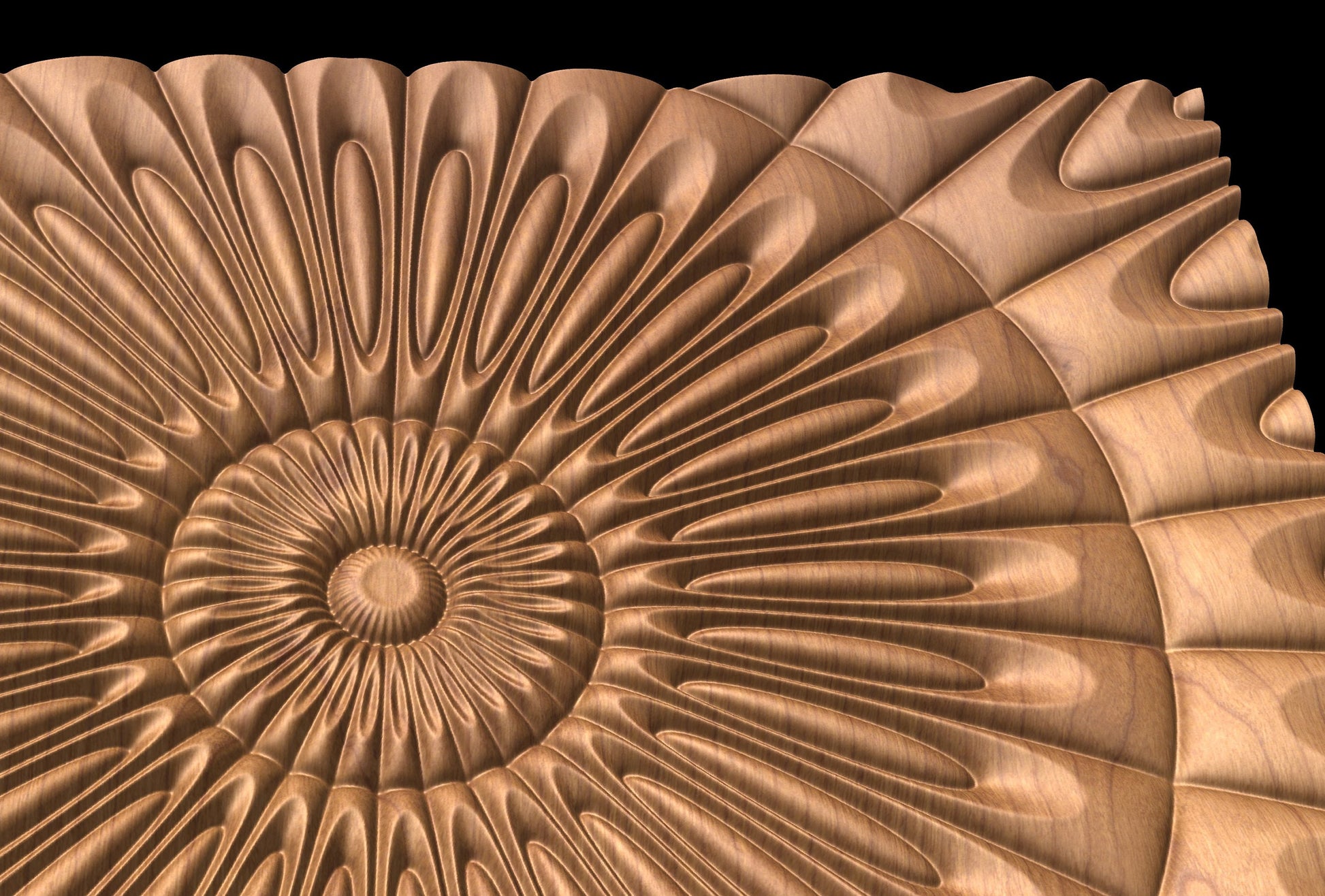 SBARTDEZ177 Wavy pattern 3D model for CNC machining with software Vectric Aspire, Cut3D, ArtCAM - Bonitum CNC Model Studio