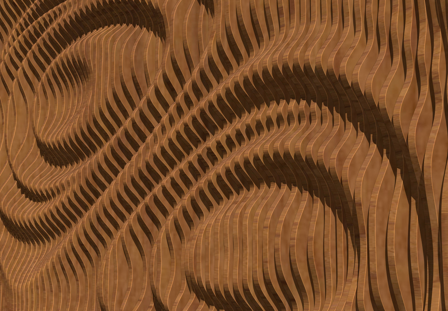 Parametric Wall Art WaveWall1 CNC cutting file - Bonitum CNC Model Studio