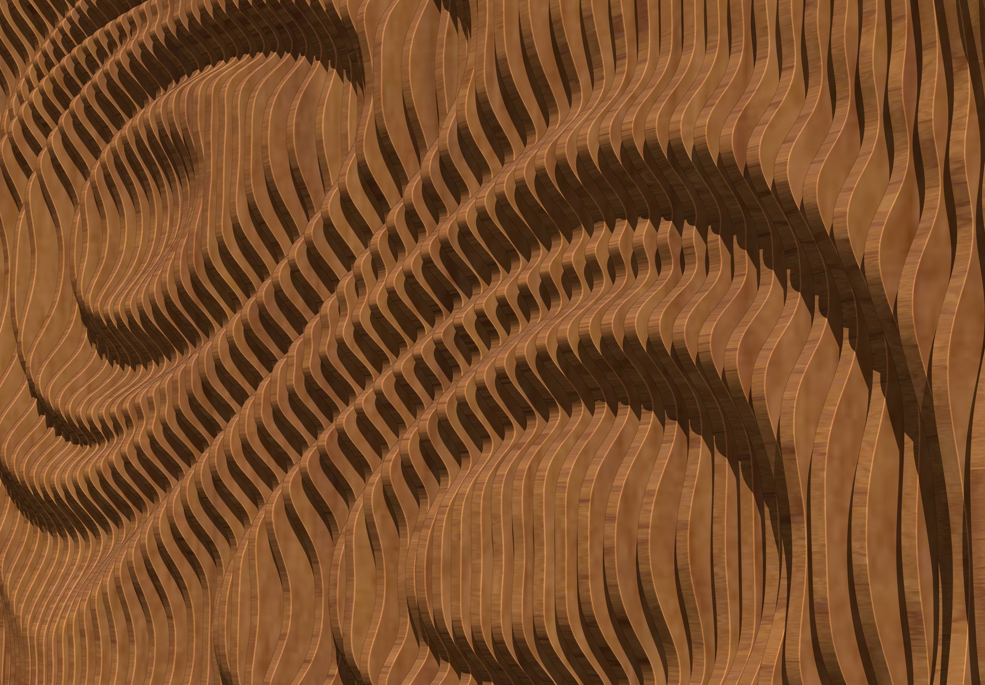 Parametric Wall Art WaveWall1 CNC cutting file - Bonitum CNC Model Studio