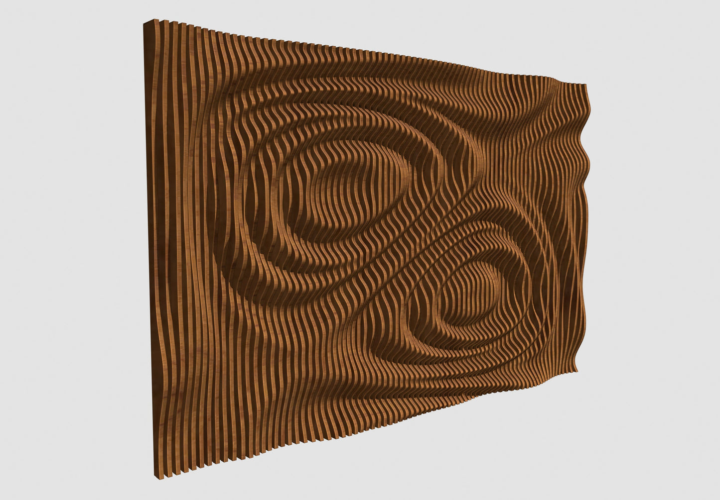 Parametric Wall Art WaveWall1 CNC cutting file - Bonitum CNC Model Studio