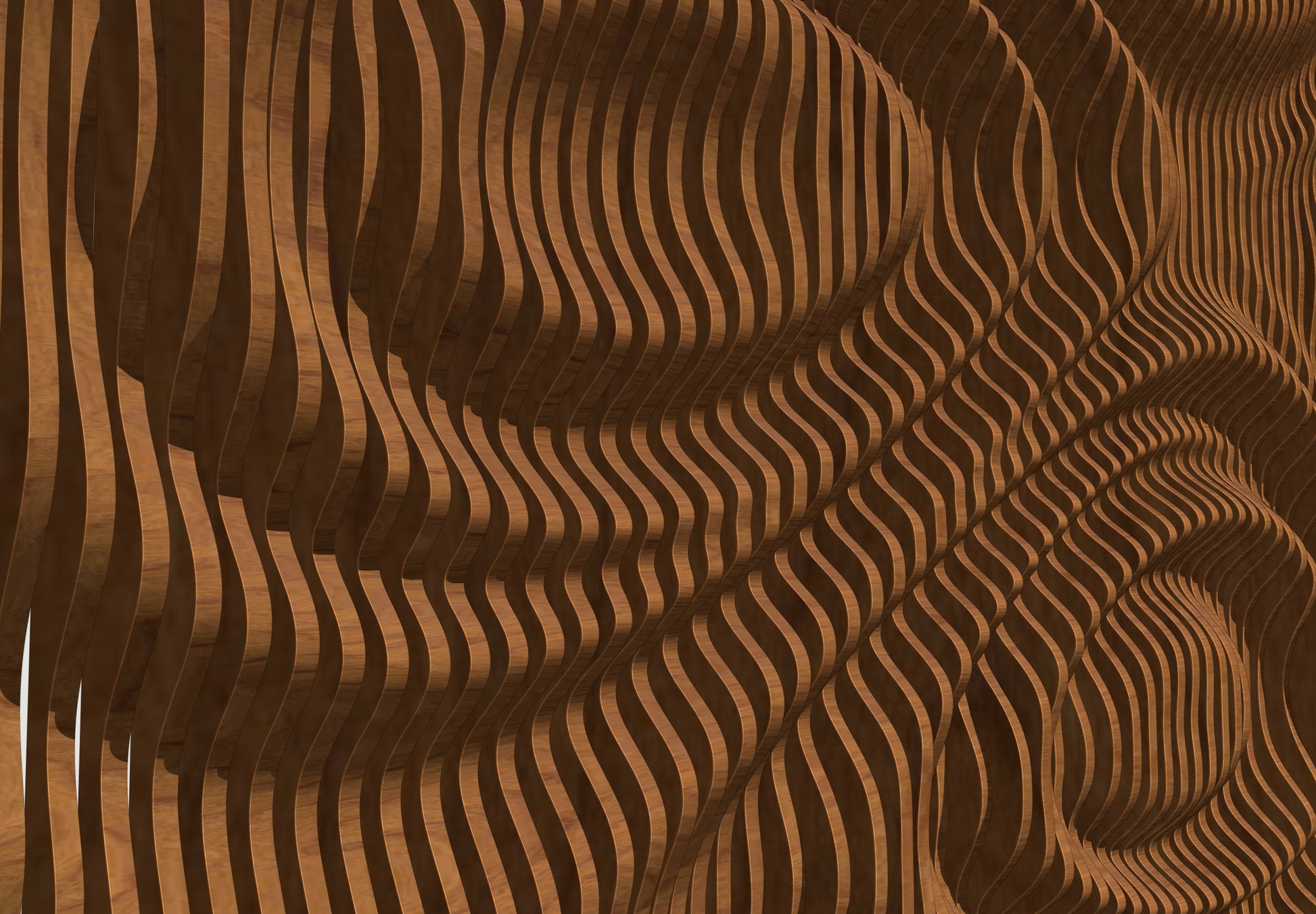 Parametric Wall Art WaveWall1 CNC cutting file - Bonitum CNC Model Studio