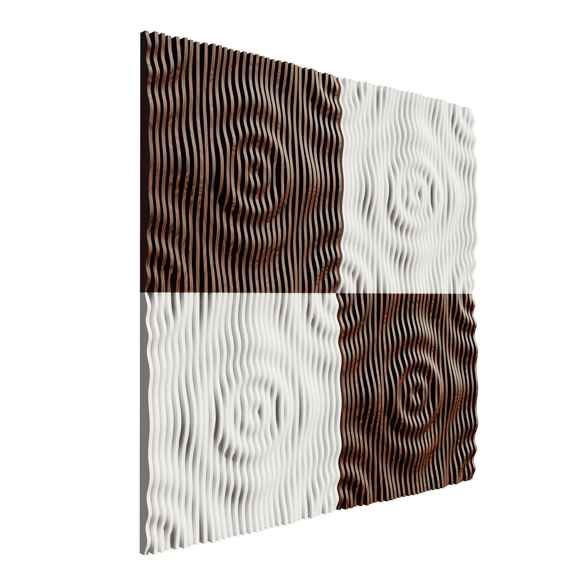 Parametric Wall QW2 CNC cutting file two designs optimized for no waste material - Bonitum CNC Model Studio