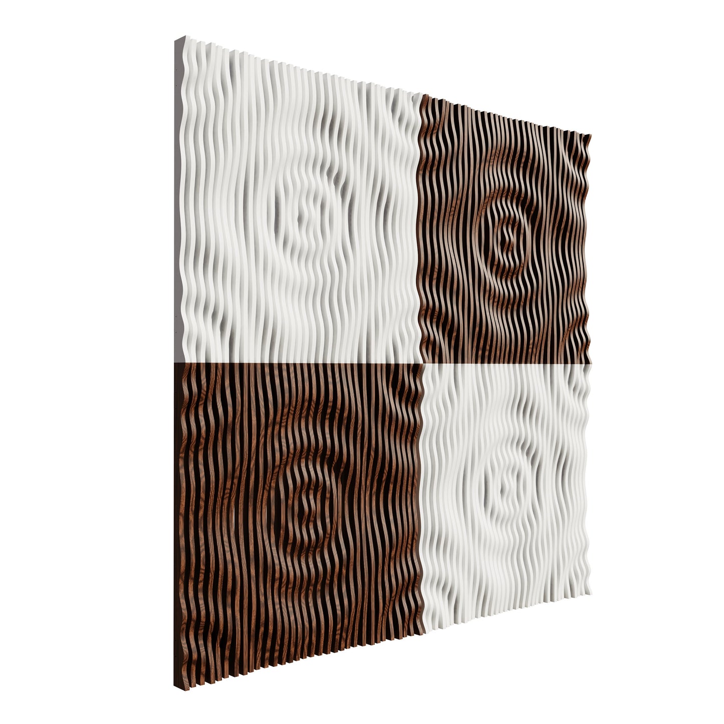 Parametric Wall QW2 CNC cutting file two designs optimized for no waste material - Bonitum CNC Model Studio