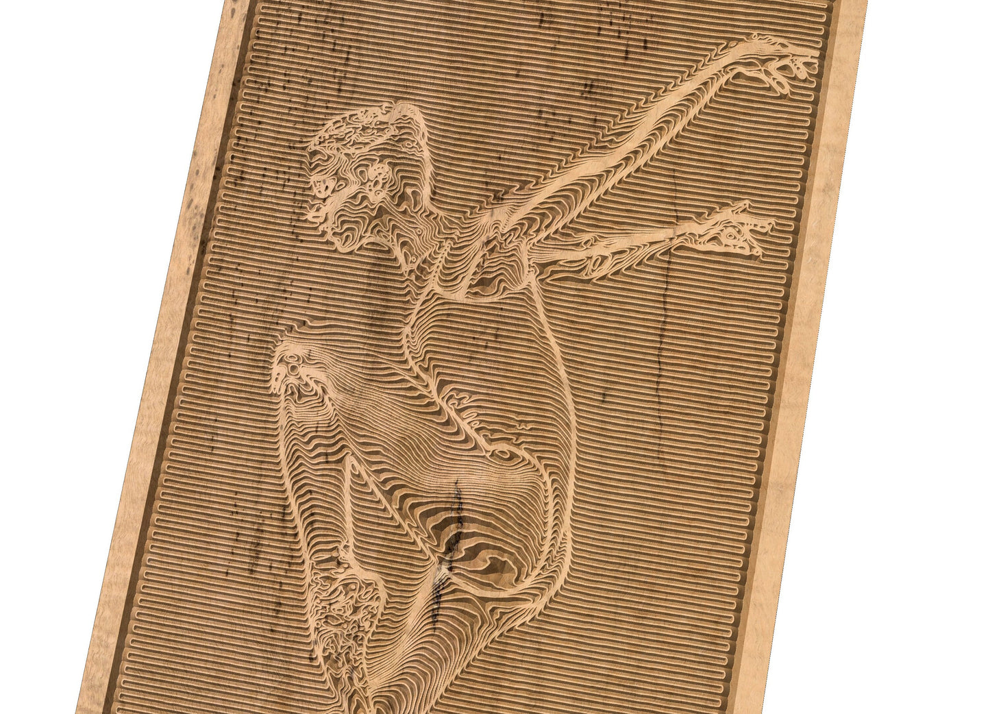 The Vector file for V- bit carving "Ballet Dancer V5" - Bonitum CNC Model Studio
