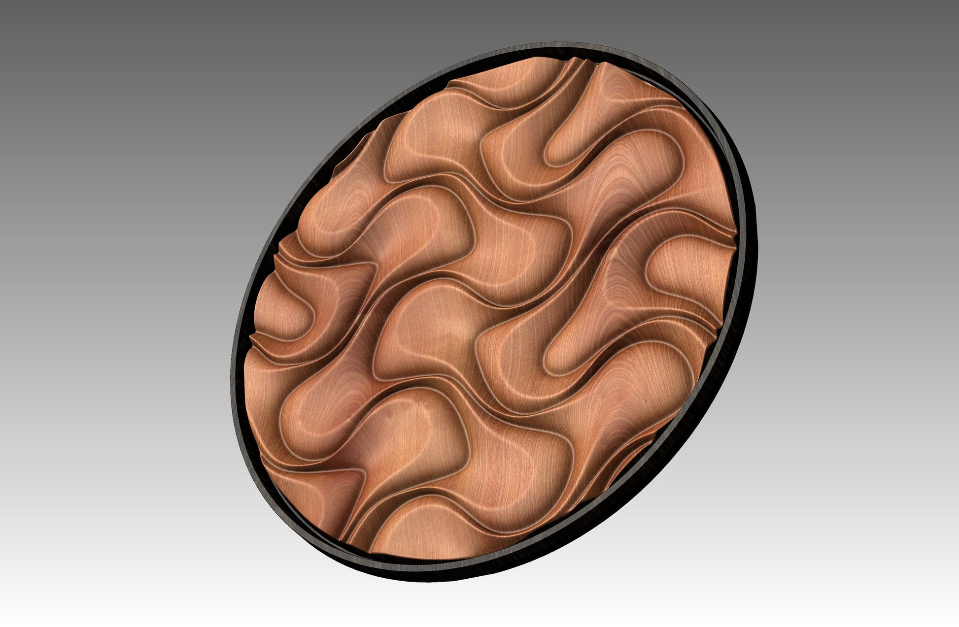 Round wall art table top 3D relief  "CJ 124" - Bonitum CNC Model Studio