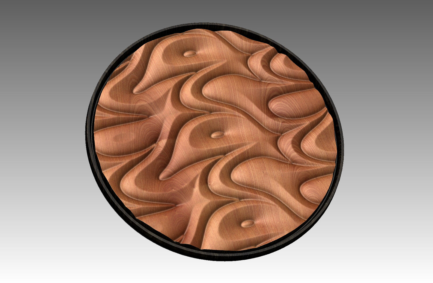 Round wall art table top 3D relief  "CJ 125" - Bonitum CNC Model Studio