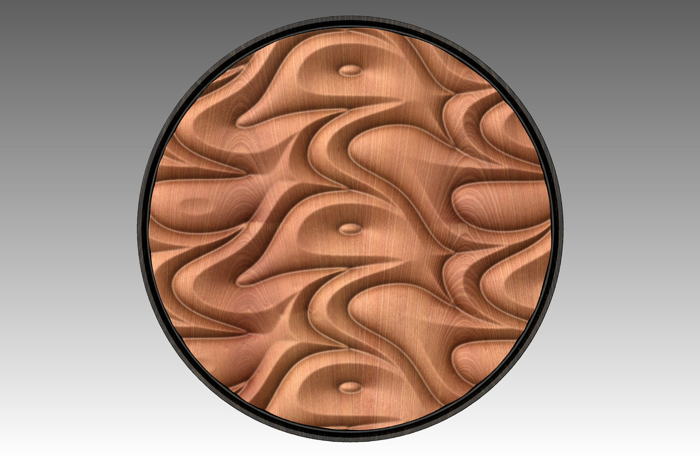 Round wall art table top 3D relief  "CJ 125" - Bonitum CNC Model Studio