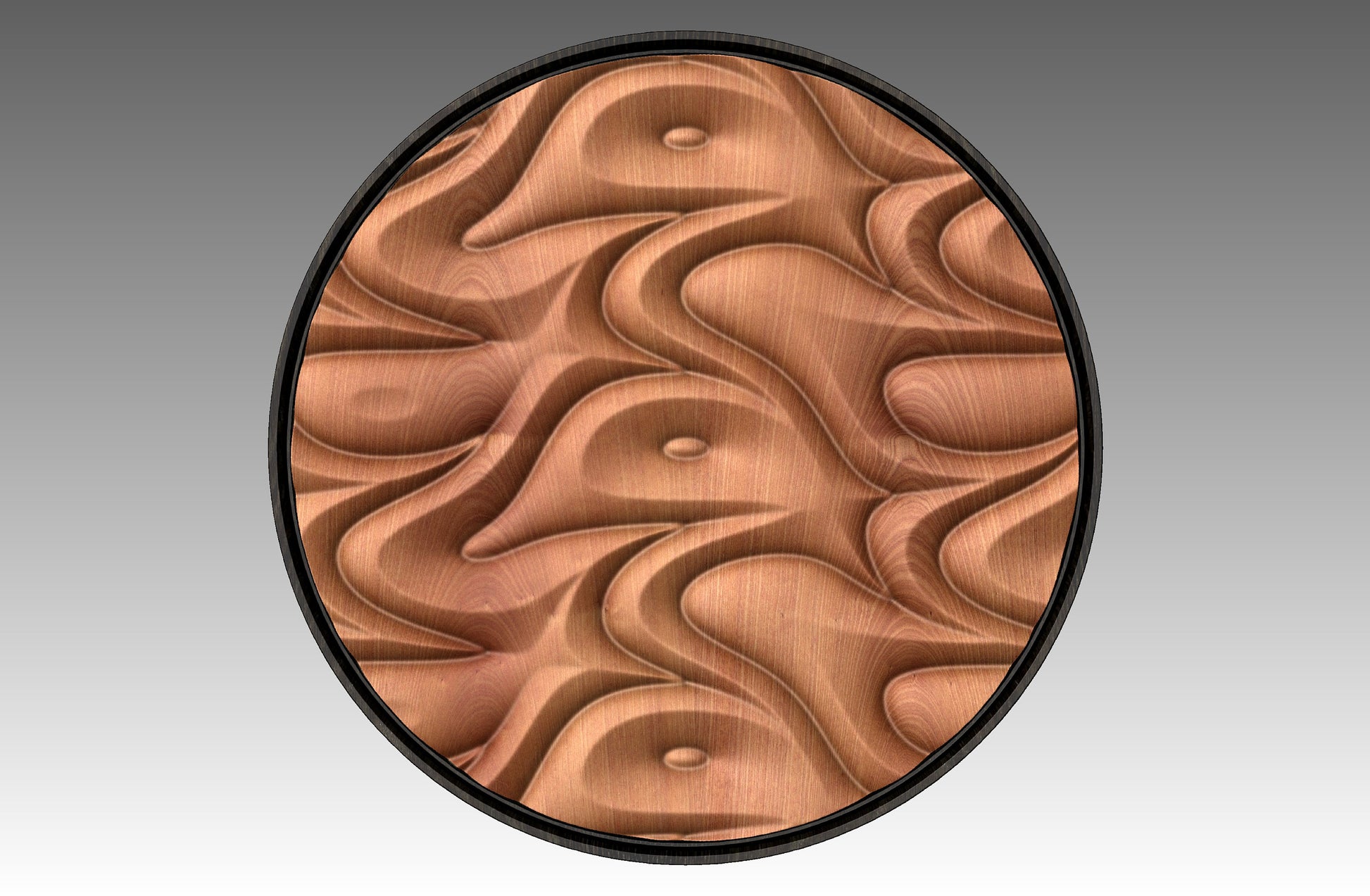Round wall art table top 3D relief  "CJ 125" - Bonitum CNC Model Studio