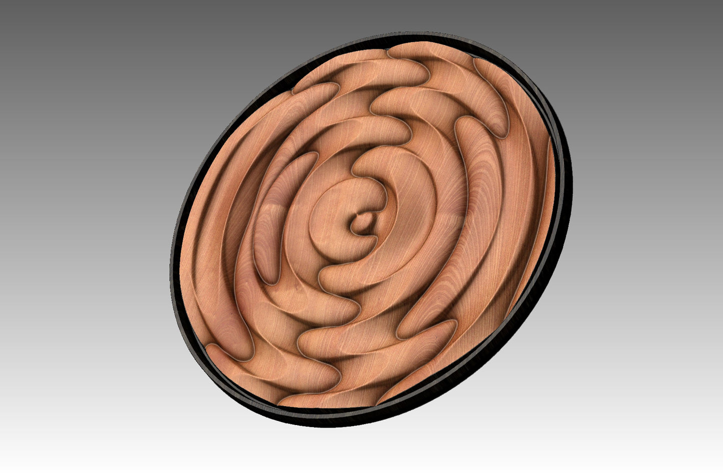 Round wall art table top 3D relief  "CJ 126" - Bonitum CNC Model Studio