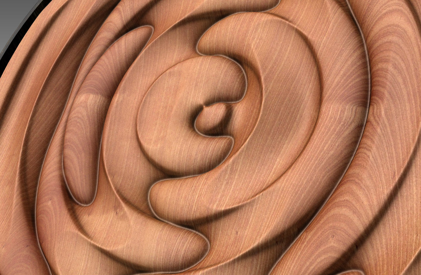 Round wall art table top 3D relief  "CJ 126" - Bonitum CNC Model Studio