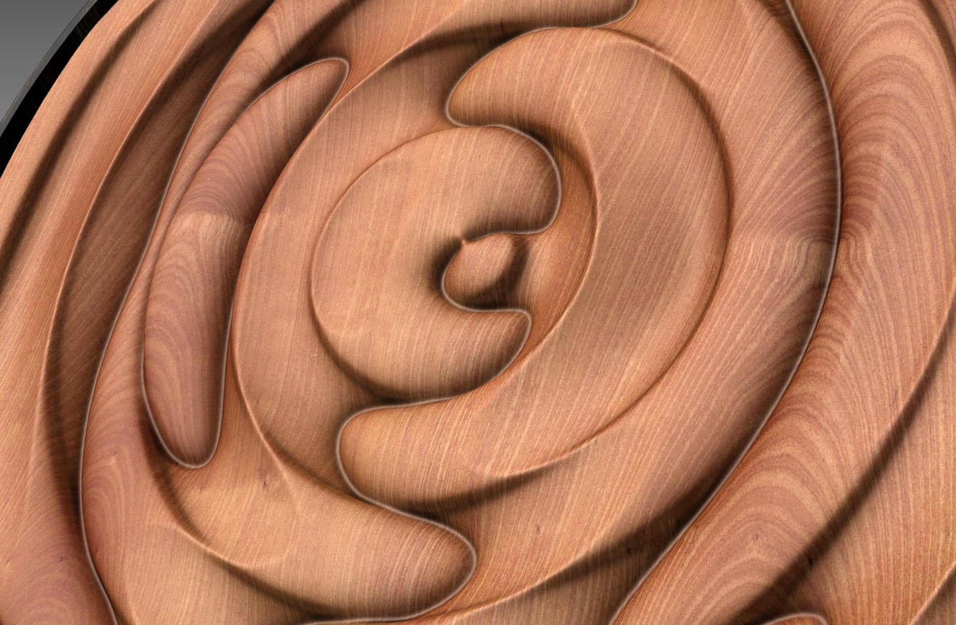 Round wall art table top 3D relief  "CJ 126" - Bonitum CNC Model Studio