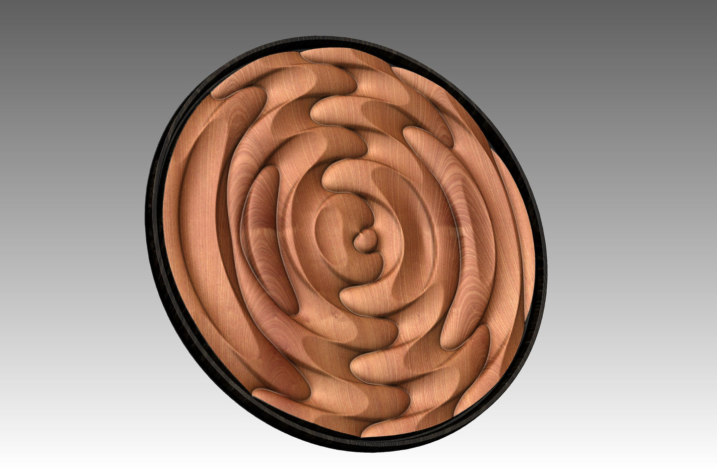 Round wall art table top 3D relief  "CJ 126" - Bonitum CNC Model Studio