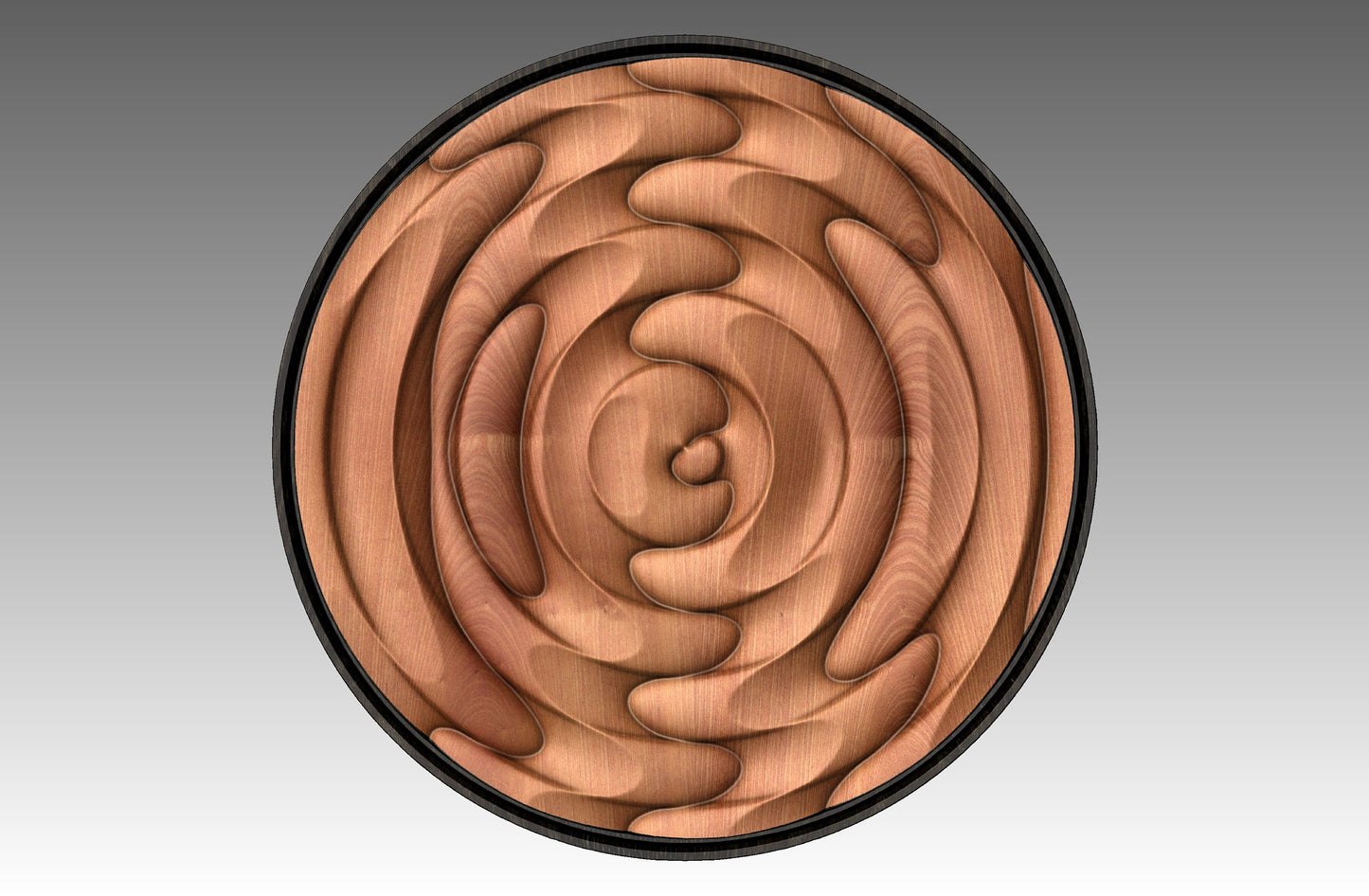 Round wall art table top 3D relief  "CJ 126" - Bonitum CNC Model Studio