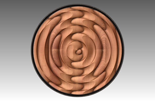 Round wall art table top 3D relief  "CJ 126" - Bonitum CNC Model Studio