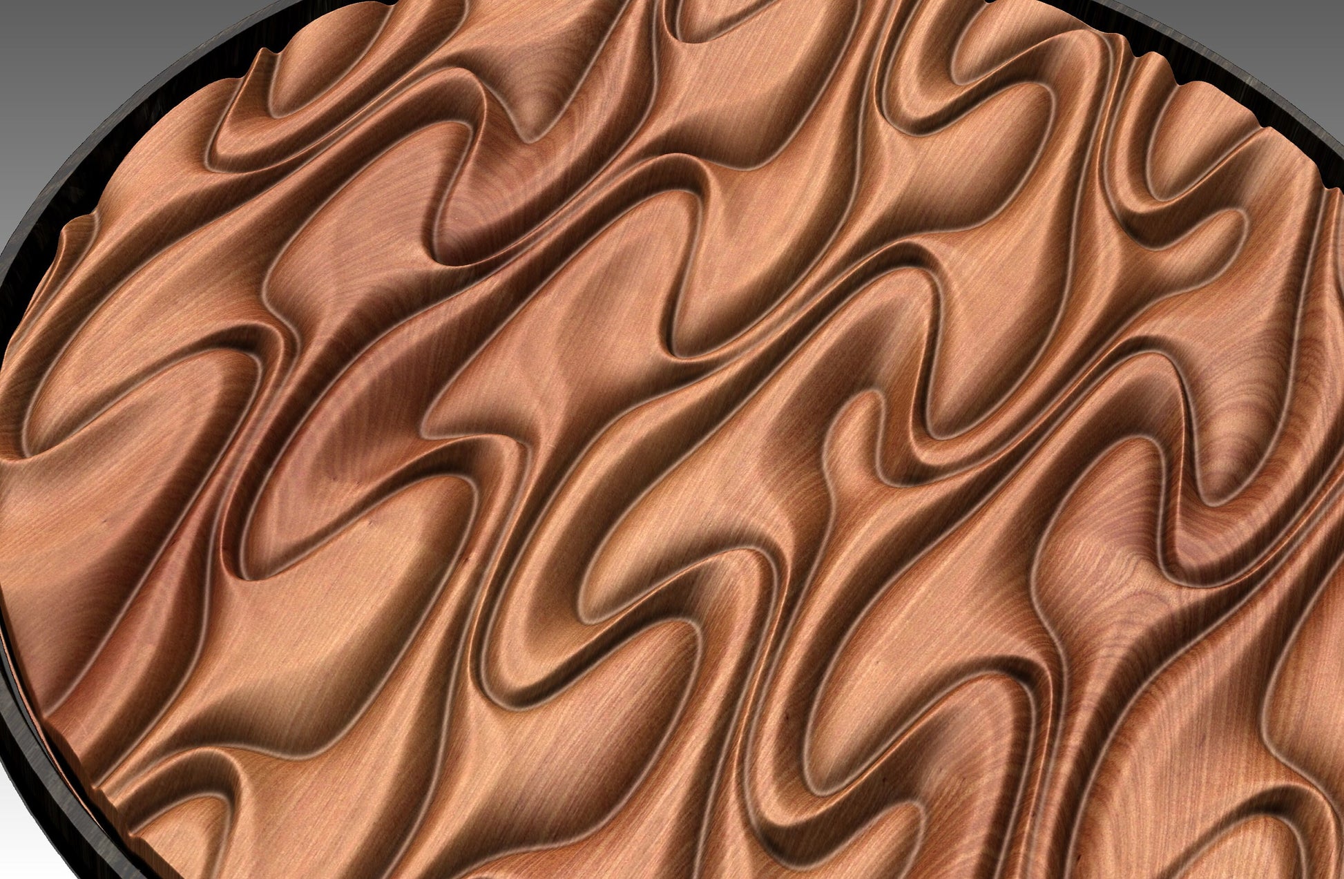 Round wall art table top 3D relief  "CJ 129" - Bonitum CNC Model Studio