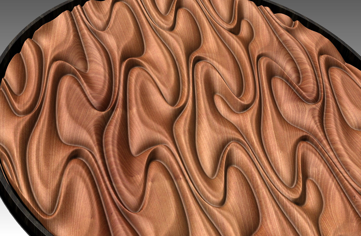 Round wall art table top 3D relief  "CJ 129" - Bonitum CNC Model Studio