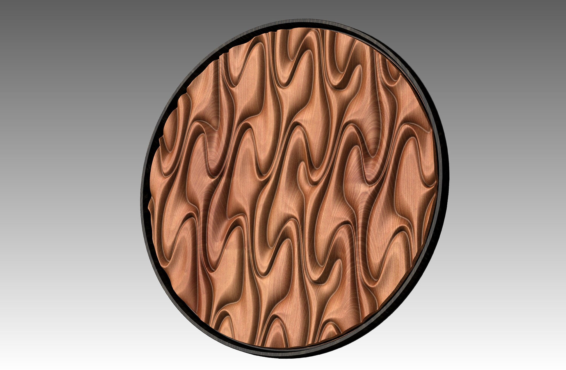 Round wall art table top 3D relief  "CJ 129" - Bonitum CNC Model Studio