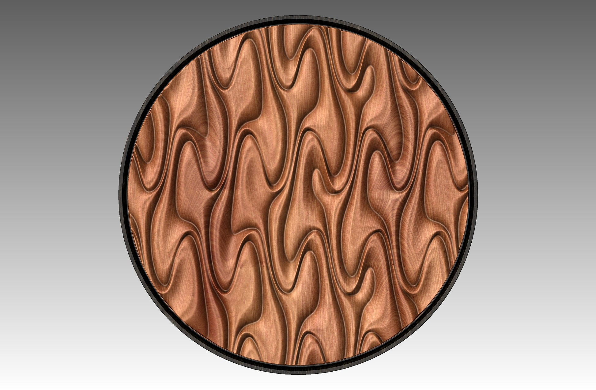 Round wall art table top 3D relief  "CJ 129" - Bonitum CNC Model Studio