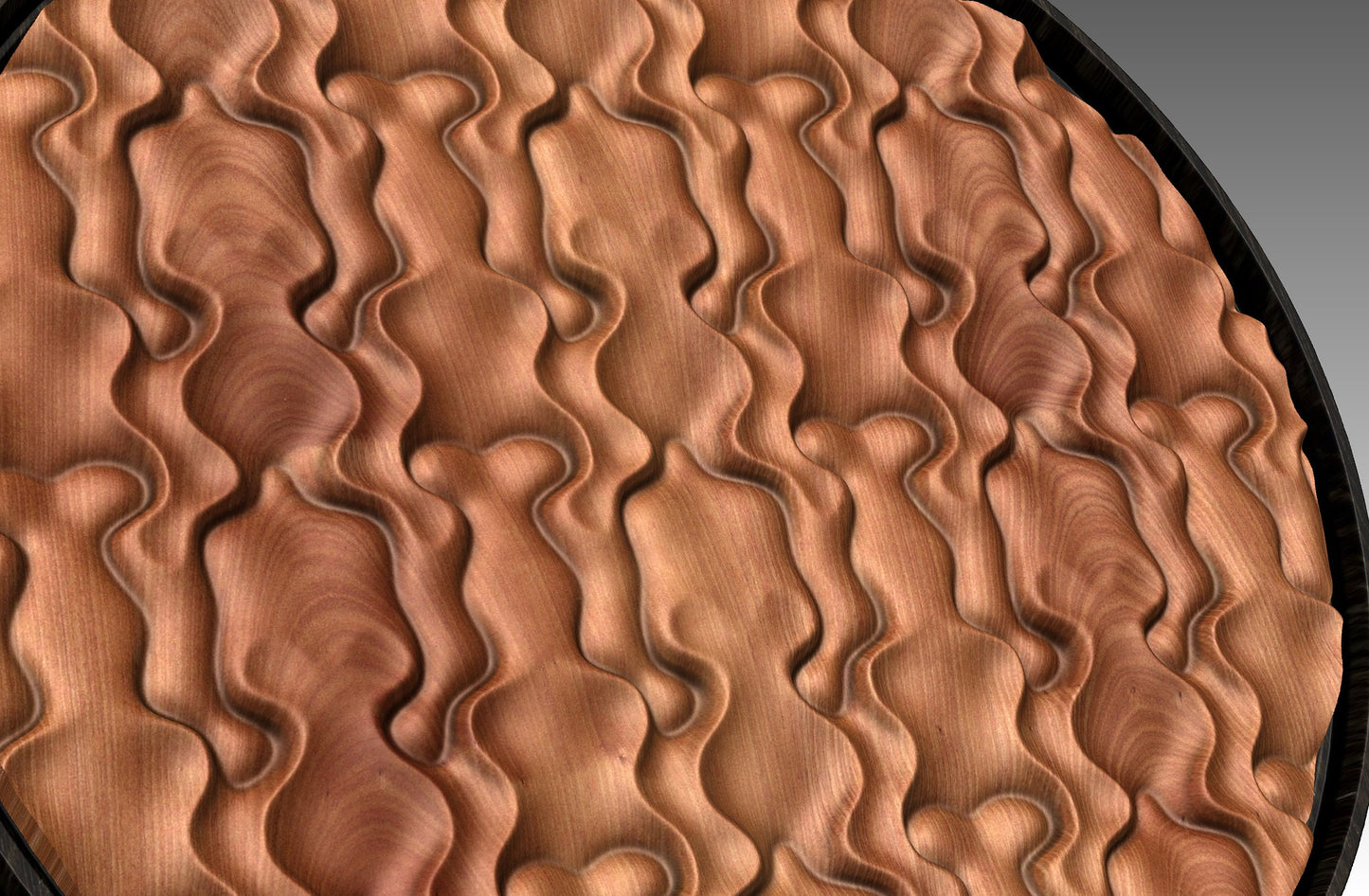 Round wall art table top 3D relief  "CJ 131" - Bonitum CNC Model Studio