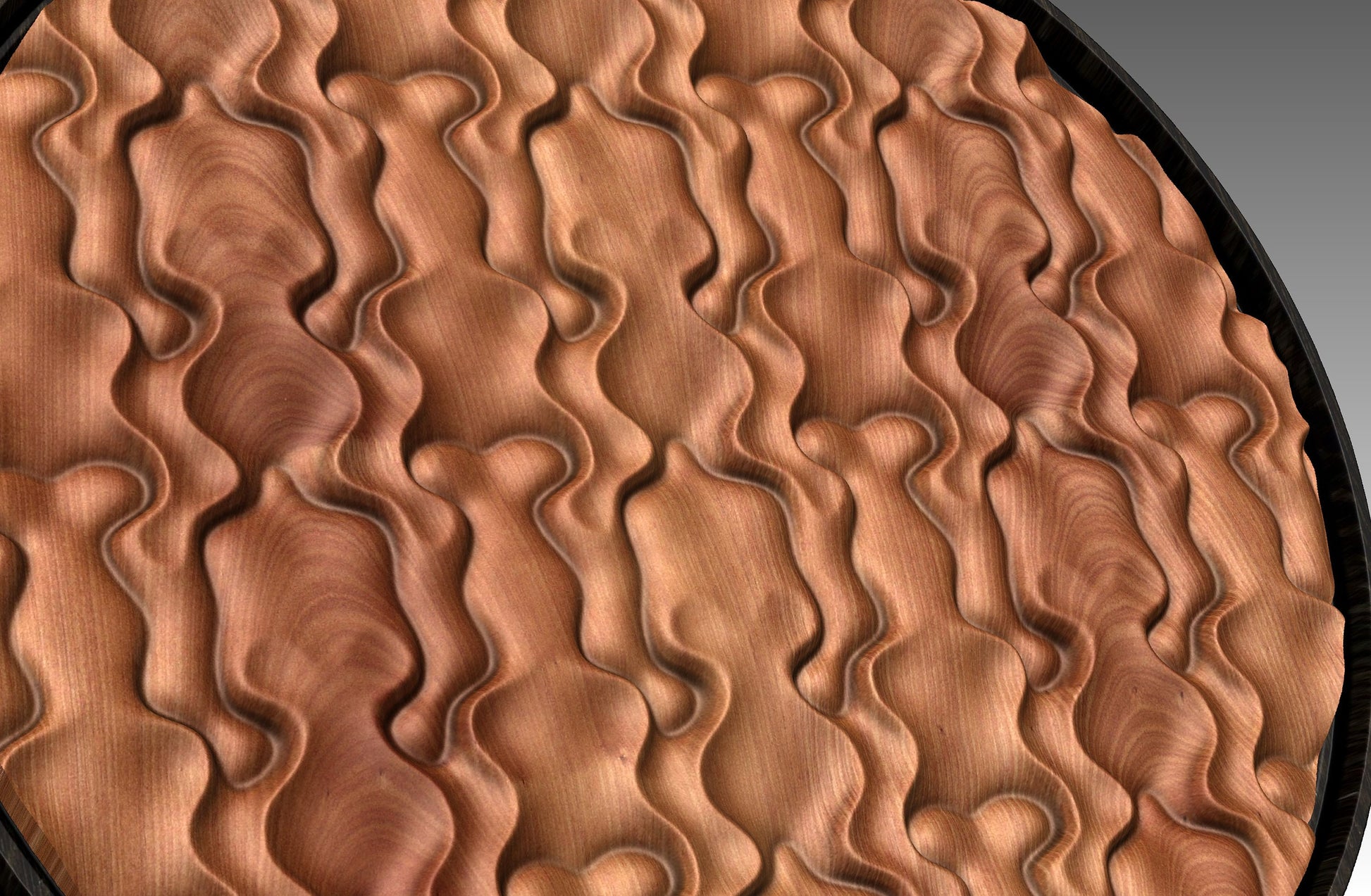 Round wall art table top 3D relief  "CJ 131" - Bonitum CNC Model Studio