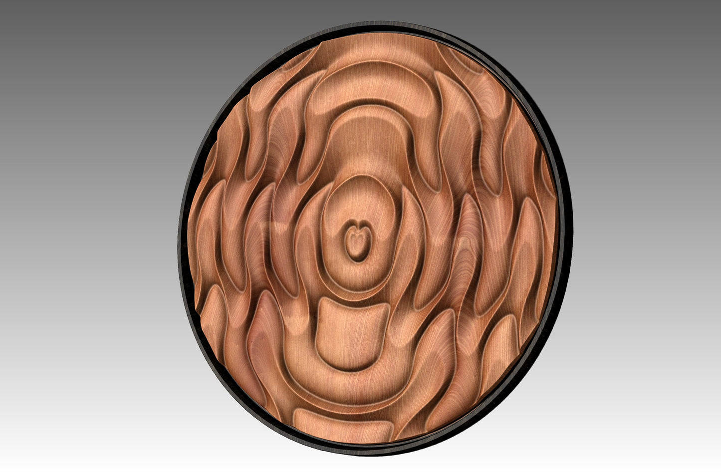 Round wall art table top 3D relief  "CJ 132" - Bonitum CNC Model Studio