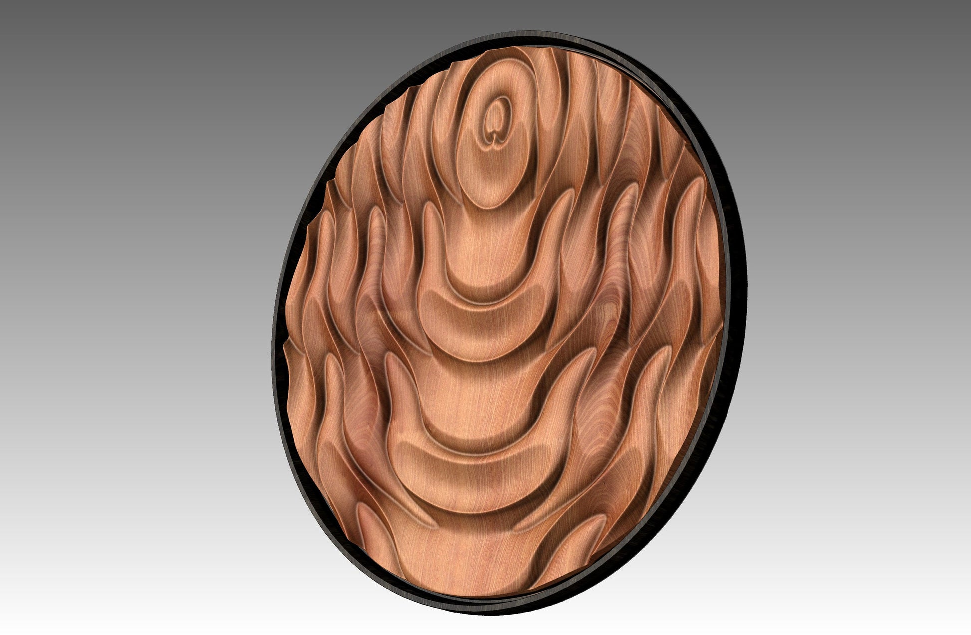 Round wall art table top 3D relief  "CJ 133" - Bonitum CNC Model Studio