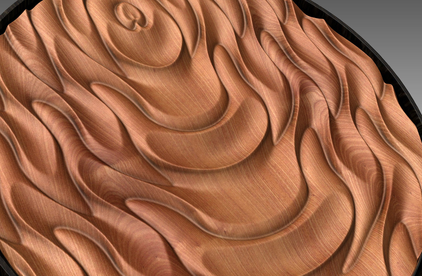 Round wall art table top 3D relief  "CJ 133" - Bonitum CNC Model Studio