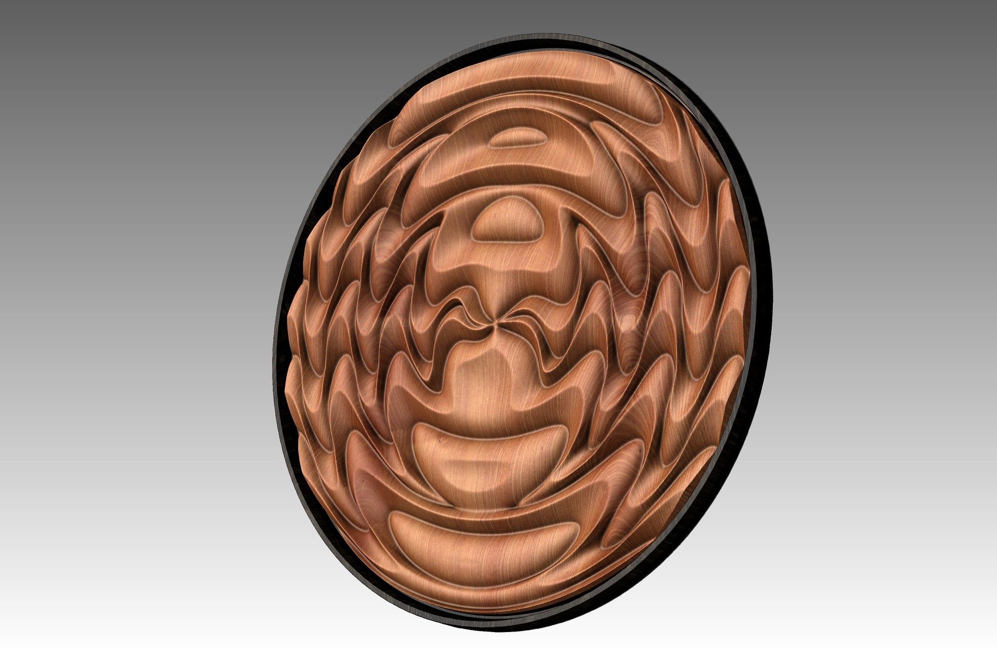 Round wall art table top 3D relief  "CJ 137" - Bonitum CNC Model Studio