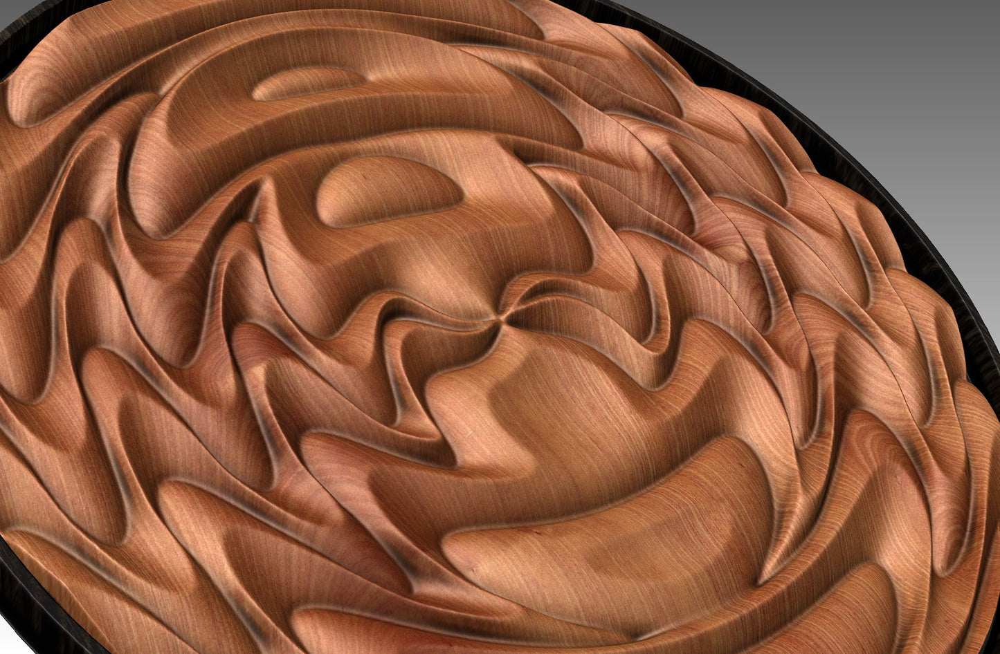 Round wall art table top 3D relief  "CJ 137" - Bonitum CNC Model Studio