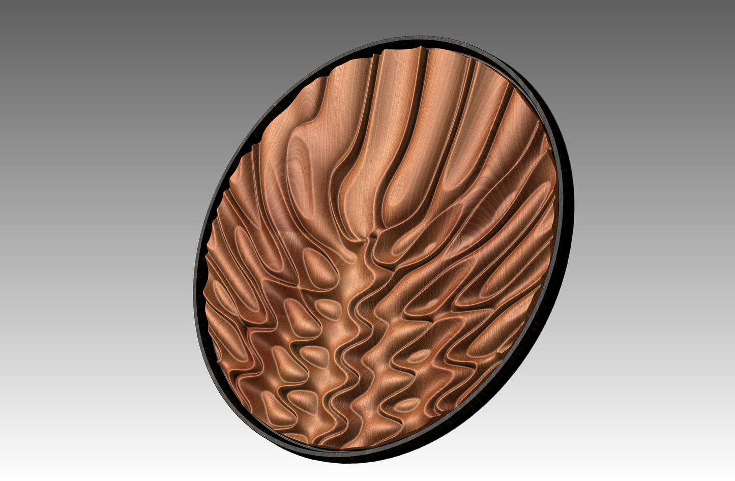 Round wall art table top 3D relief  "CJ 139" - Bonitum CNC Model Studio