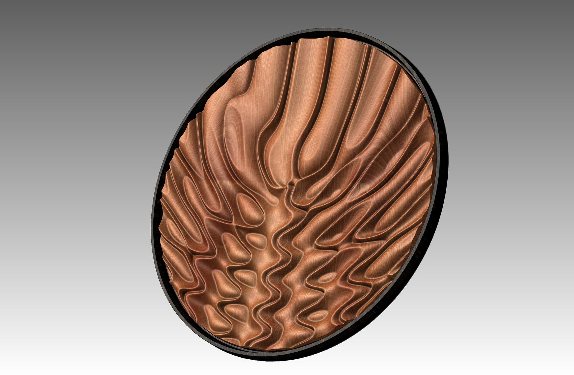 Round wall art table top 3D relief  "CJ 139" - Bonitum CNC Model Studio