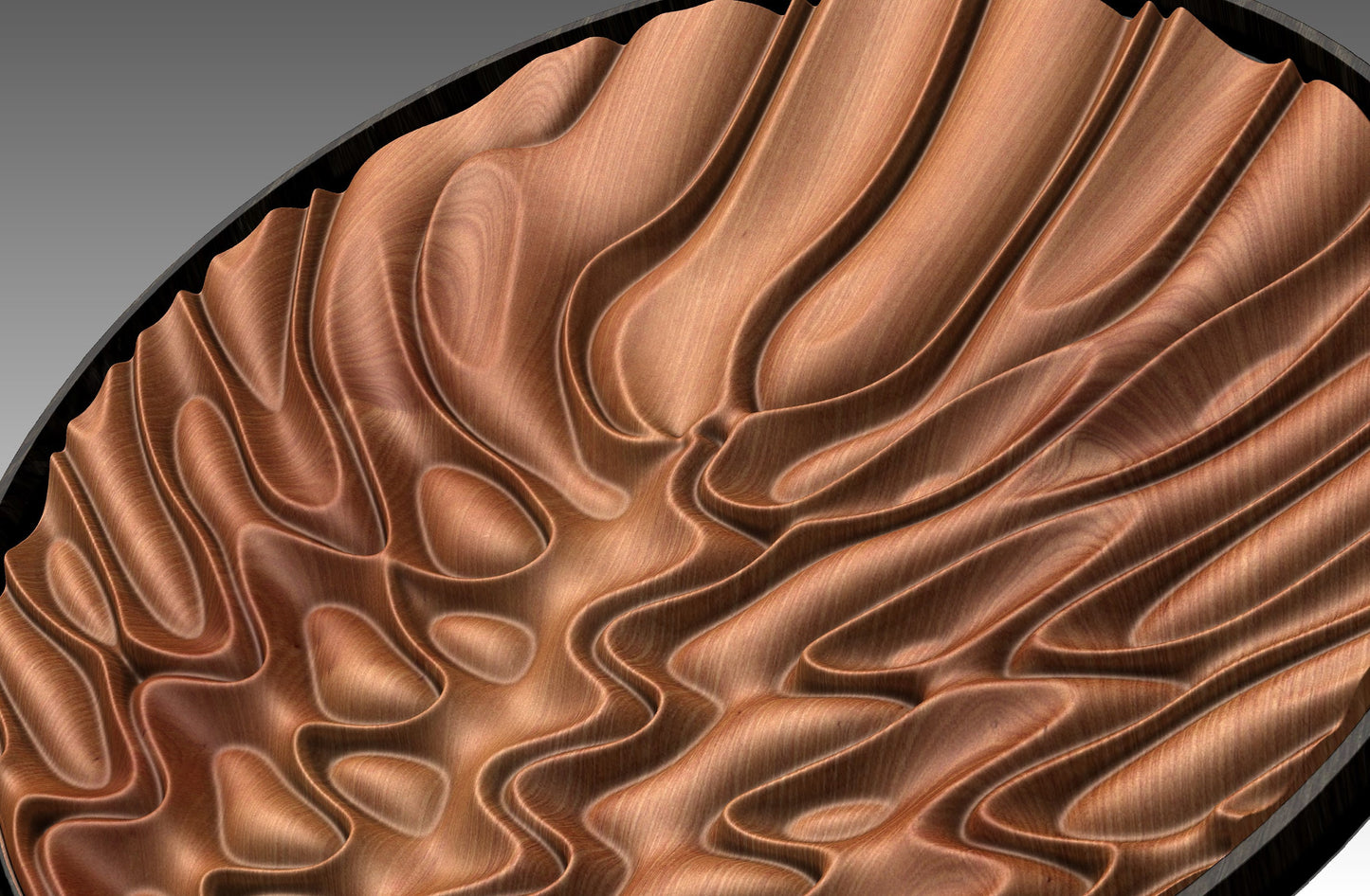 Round wall art table top 3D relief  "CJ 139" - Bonitum CNC Model Studio