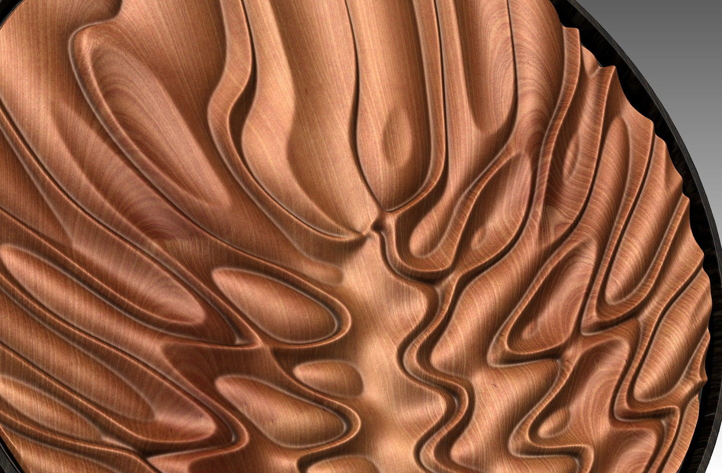 Round wall art table top 3D relief  "CJ 139" - Bonitum CNC Model Studio