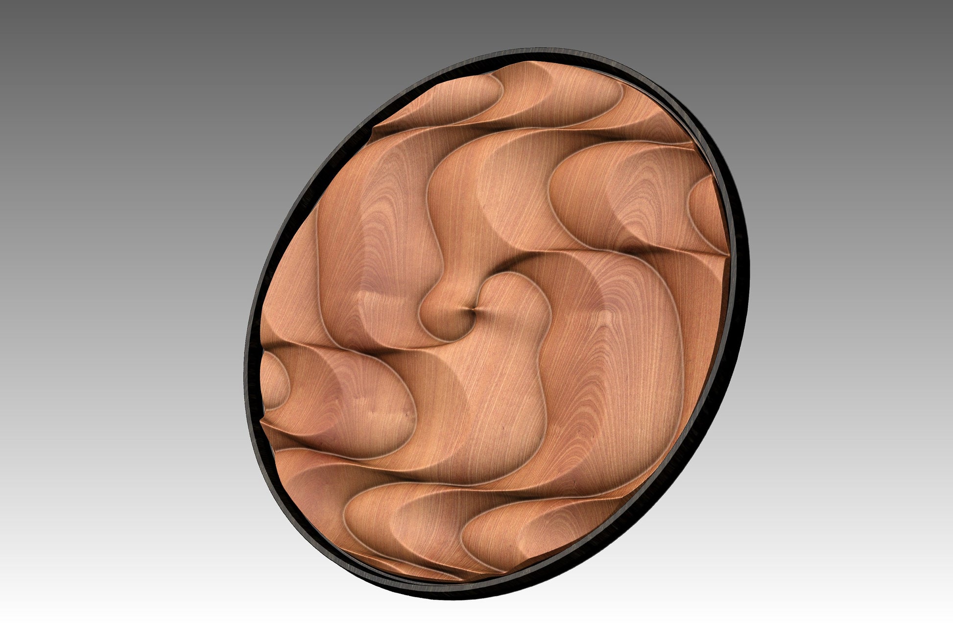 Round wall art table top 3D relief  "CJ 140" - Bonitum CNC Model Studio