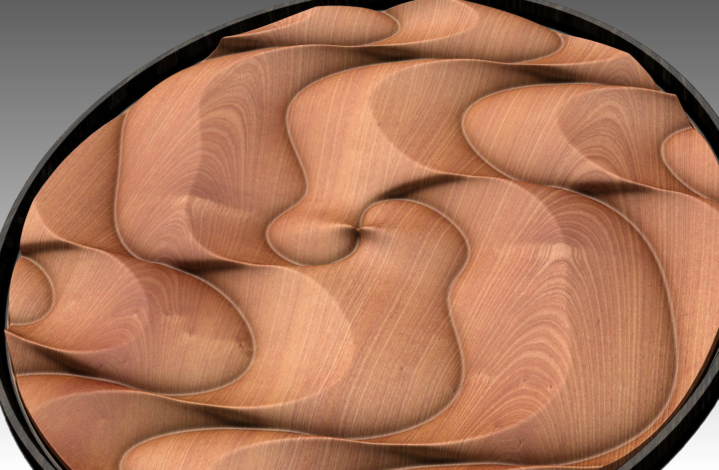 Round wall art table top 3D relief  "CJ 140" - Bonitum CNC Model Studio