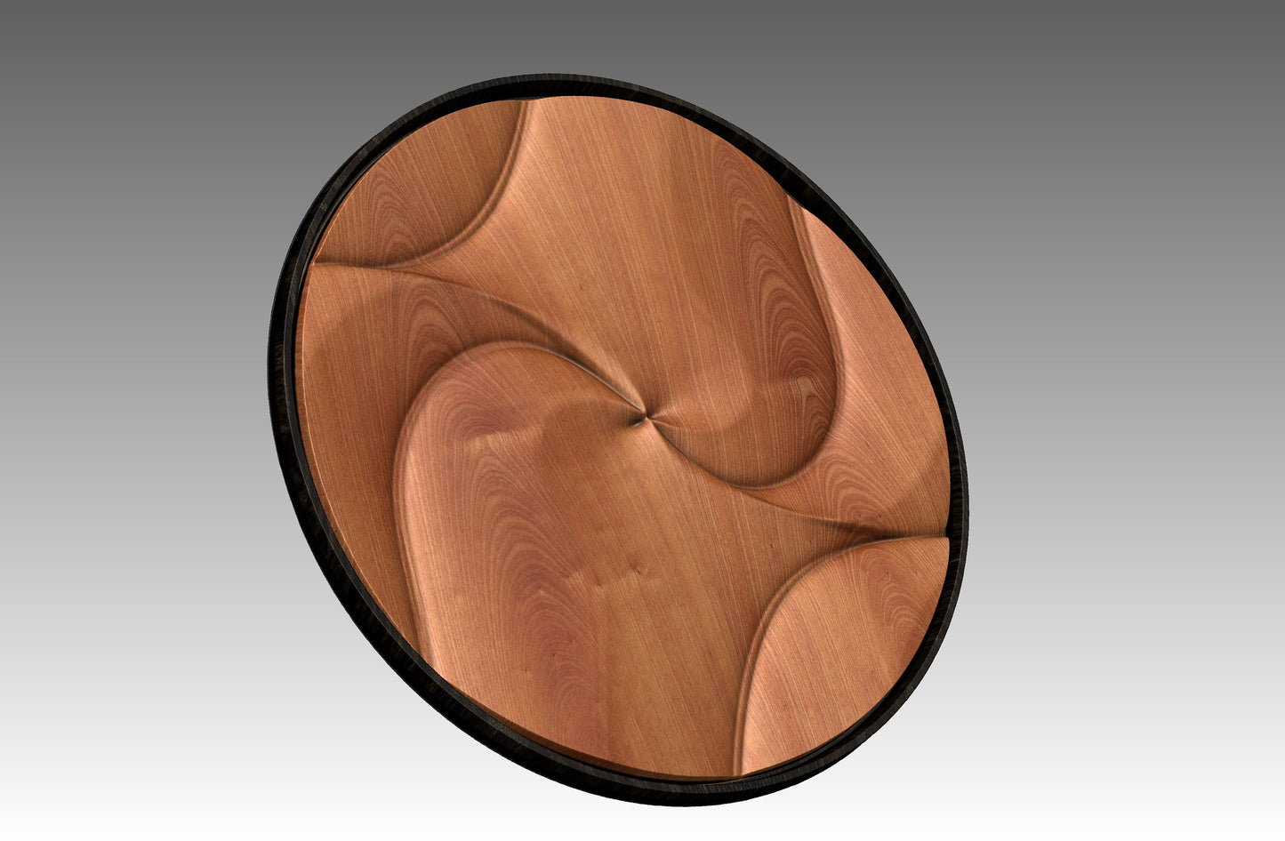 Round wall art table top 3D relief  "CJ 141" - Bonitum CNC Model Studio