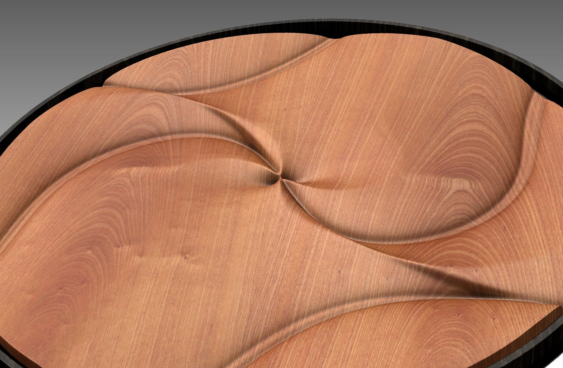 Round wall art table top 3D relief  "CJ 141" - Bonitum CNC Model Studio