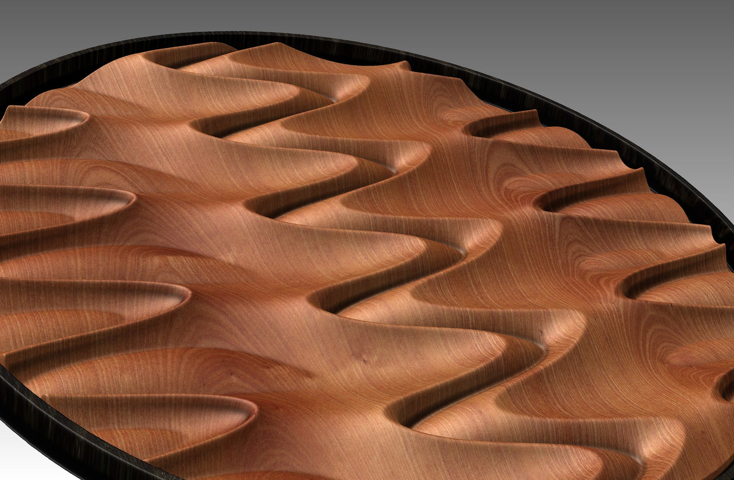 Round wall art table top 3D relief  "CJ 143" - Bonitum CNC Model Studio