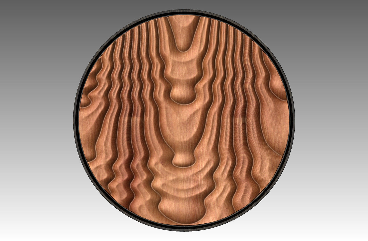 Round wall art table top 3D relief  "CJ 144" - Bonitum CNC Model Studio