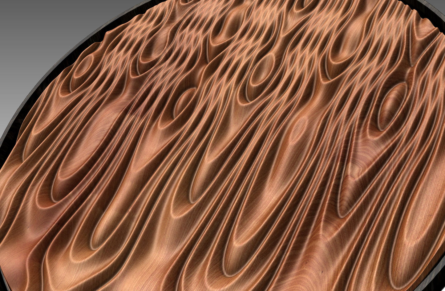 Round wall art table top 3D relief  "CJ 147" - Bonitum CNC Model Studio