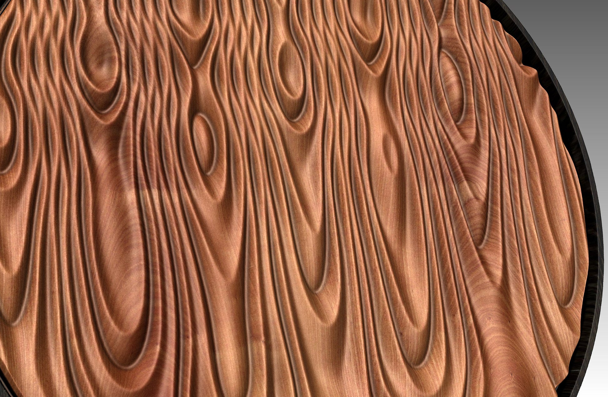 Round wall art table top 3D relief  "CJ 147" - Bonitum CNC Model Studio